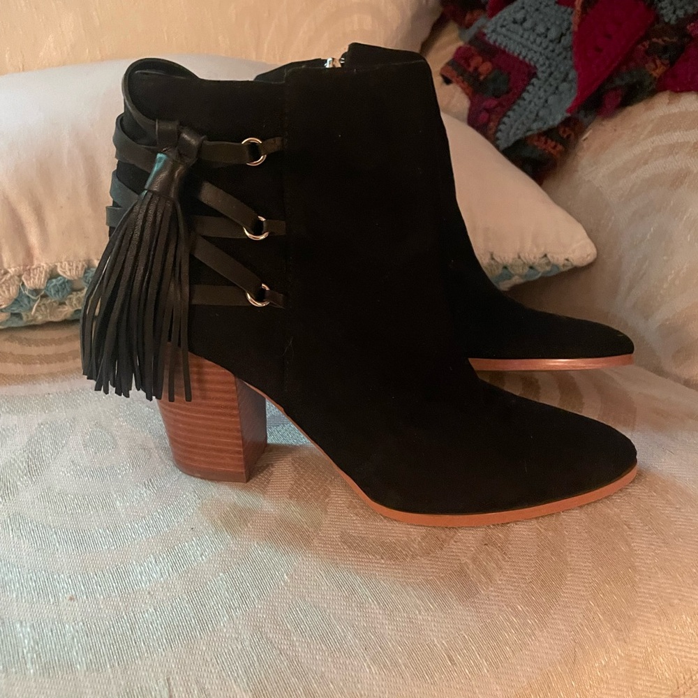 Classic Black Ankle Booties with Side Zipper